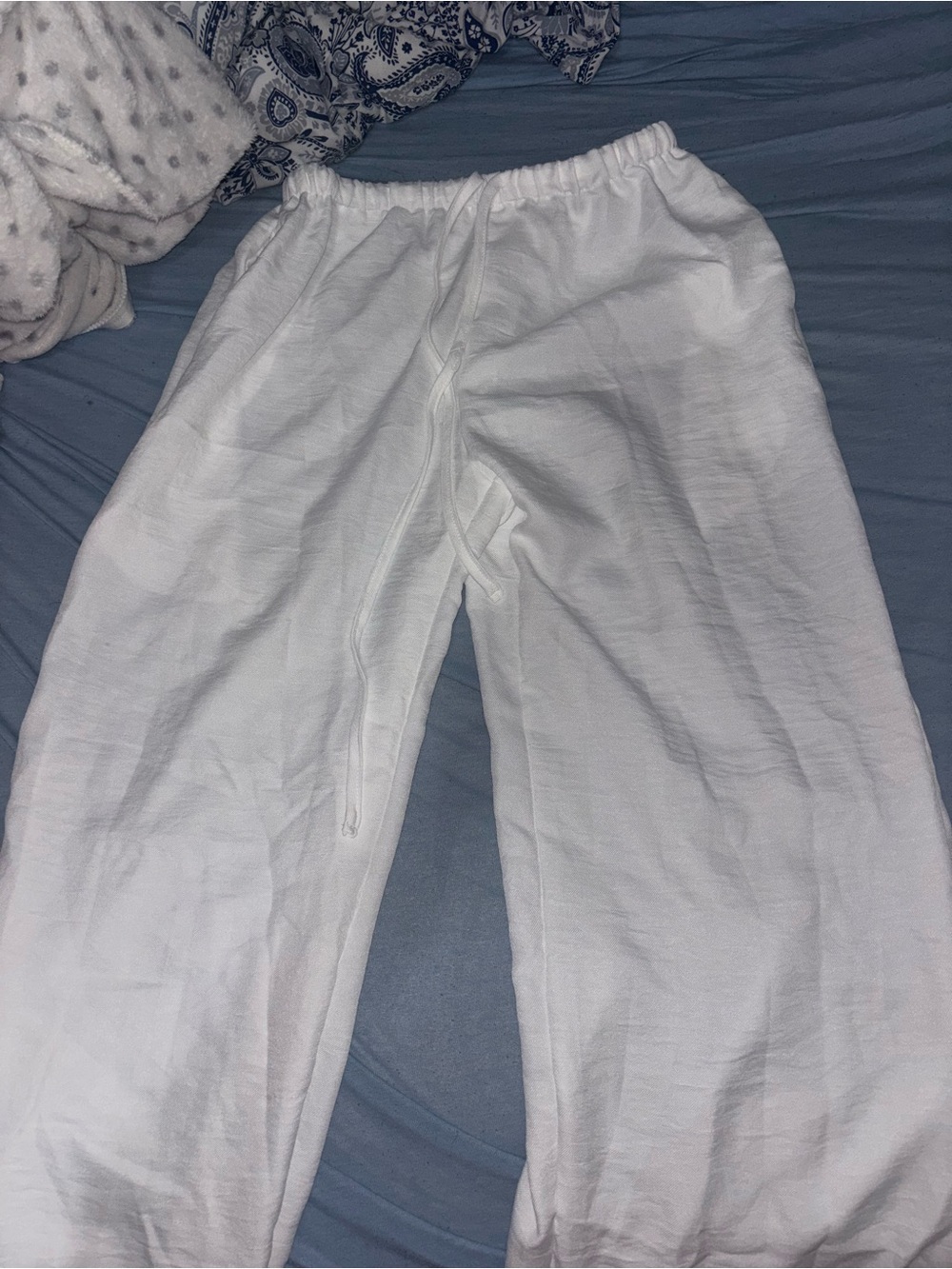 Wide leg linen pants